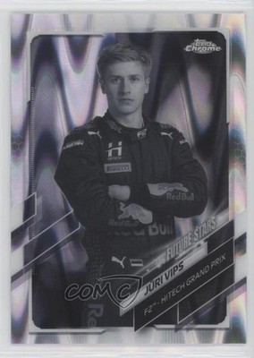 2021 Topps Chrome Formula 1 Black & White RayWave Refractor Juri Vips Jüri 0v2h