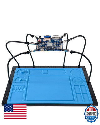 Kaisi Helping Hands Soldering Station 6 Flexible Arms Silicone Mat PCB Holder