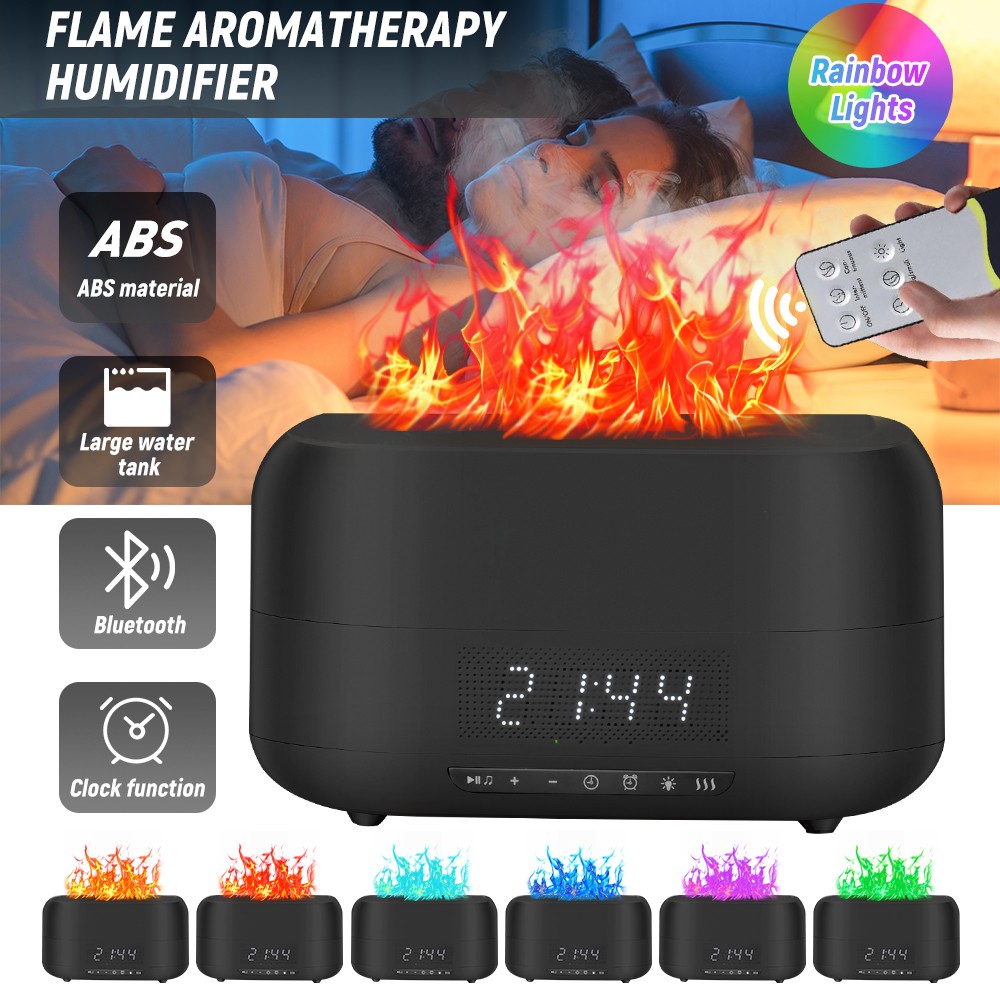 Ultrasonic Essential Oil Aroma Diffuser Humidifier Bluetooth Speaker Alarm Clock