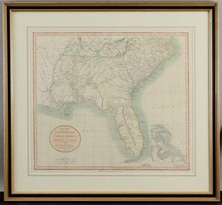 Antique JOHN CARY 1806 New English Atlas Florida United States Map Engraving NR