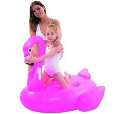 Fenicottero Cavalcabile Gioco Gonfiabile Bambini 110x102cm Mare Piscina Spiaggia