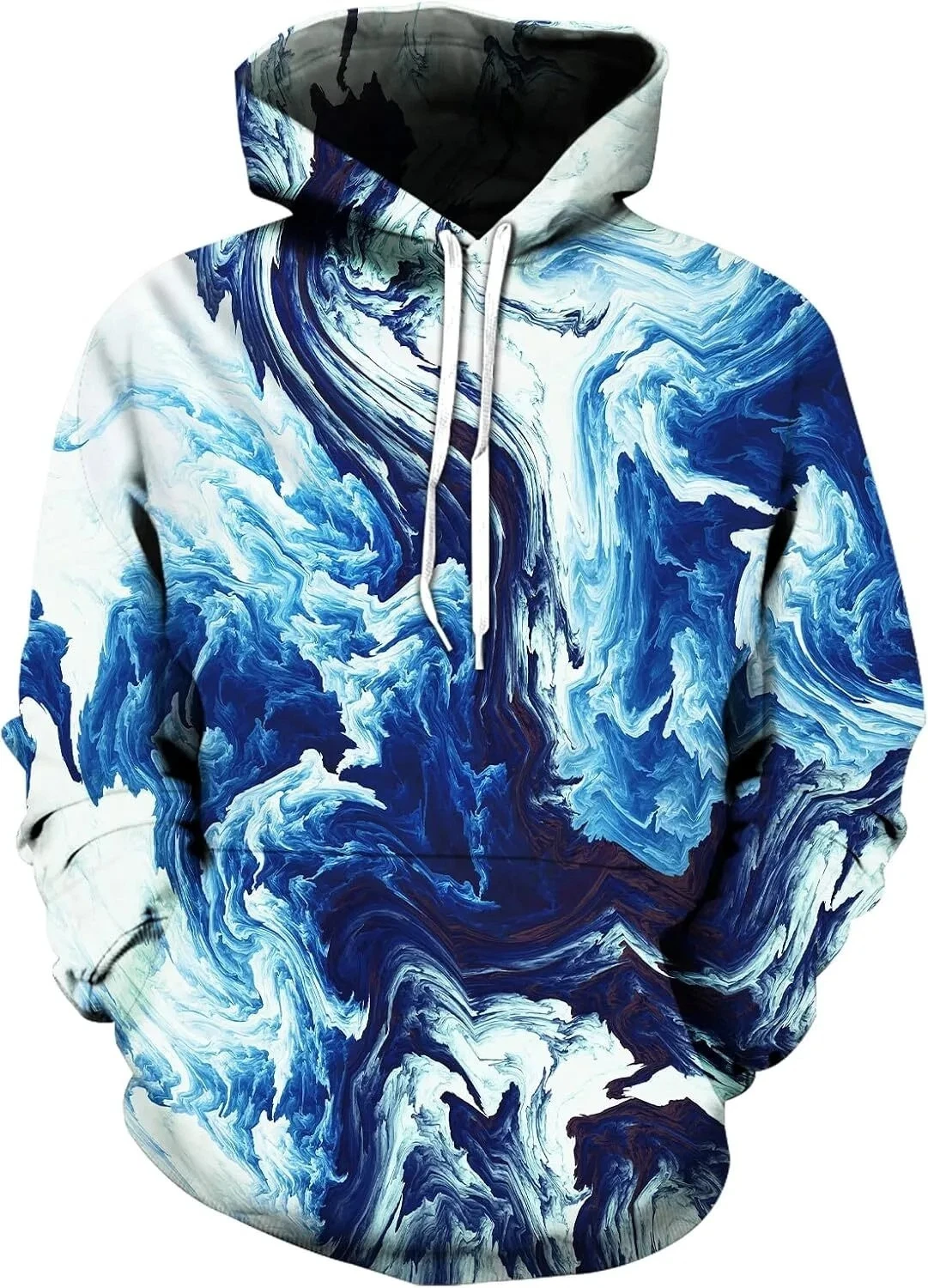 Blule Colorful Print Hoodie Man&Women S-5Xl