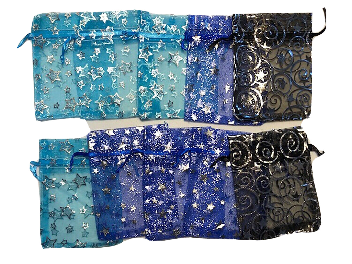 Pouch 12 organza bags 3x45 with drawstring stars pattern colors may vary 1890₽