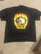 Vintage Johnny Cash Tshirt Size Large Music Band Guitar Ring Of Fire Y2K