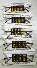 5 Pc. ELAN 9199 Brown 51/19 Dbl Br Men's Metal Eyeglass Frame Lot NOS 299