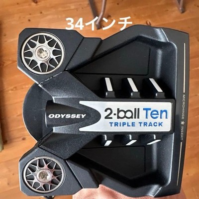 Odyssey 2-Ball Ten TRIPLE TRACK Putter 34'' MicroHinge Insert Used