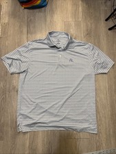 Rhoback Men's Performance Polo The Queen City Charlotte Mini Crowns Size Large