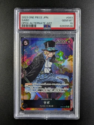 2023 One Piece SABO #OP04-083 Kingdoms of Intrigue Alt Art Super Rare JPN PSA 10