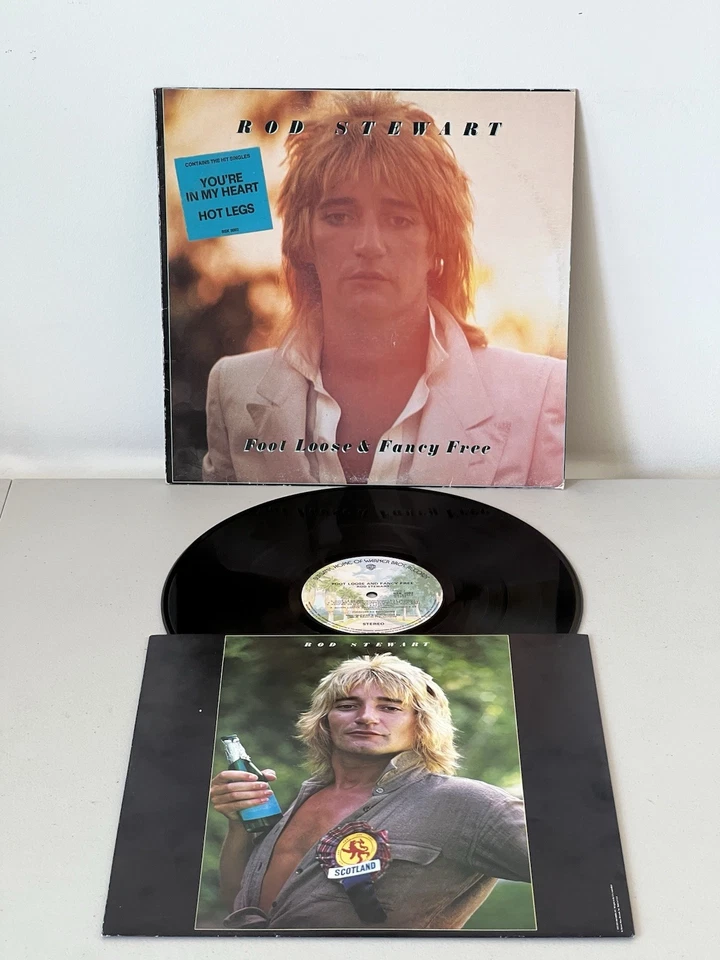 Rod Stewart ‎– Foot Loose & Fancy Free Vinyl Record 1977 LP W/ 2012 Tour T Shirt - Image 2 of 4