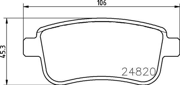 MINTEX REAR AXLE BRAKE PADS FOR RENAULT MDB3029 (REAL IMAGE OF PART) - Image 3