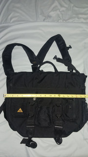 BBP Negro Laptop Mensajero Bolso de Hombro Acolchado Nylon Maletín 15"Wx12"Hx4"W