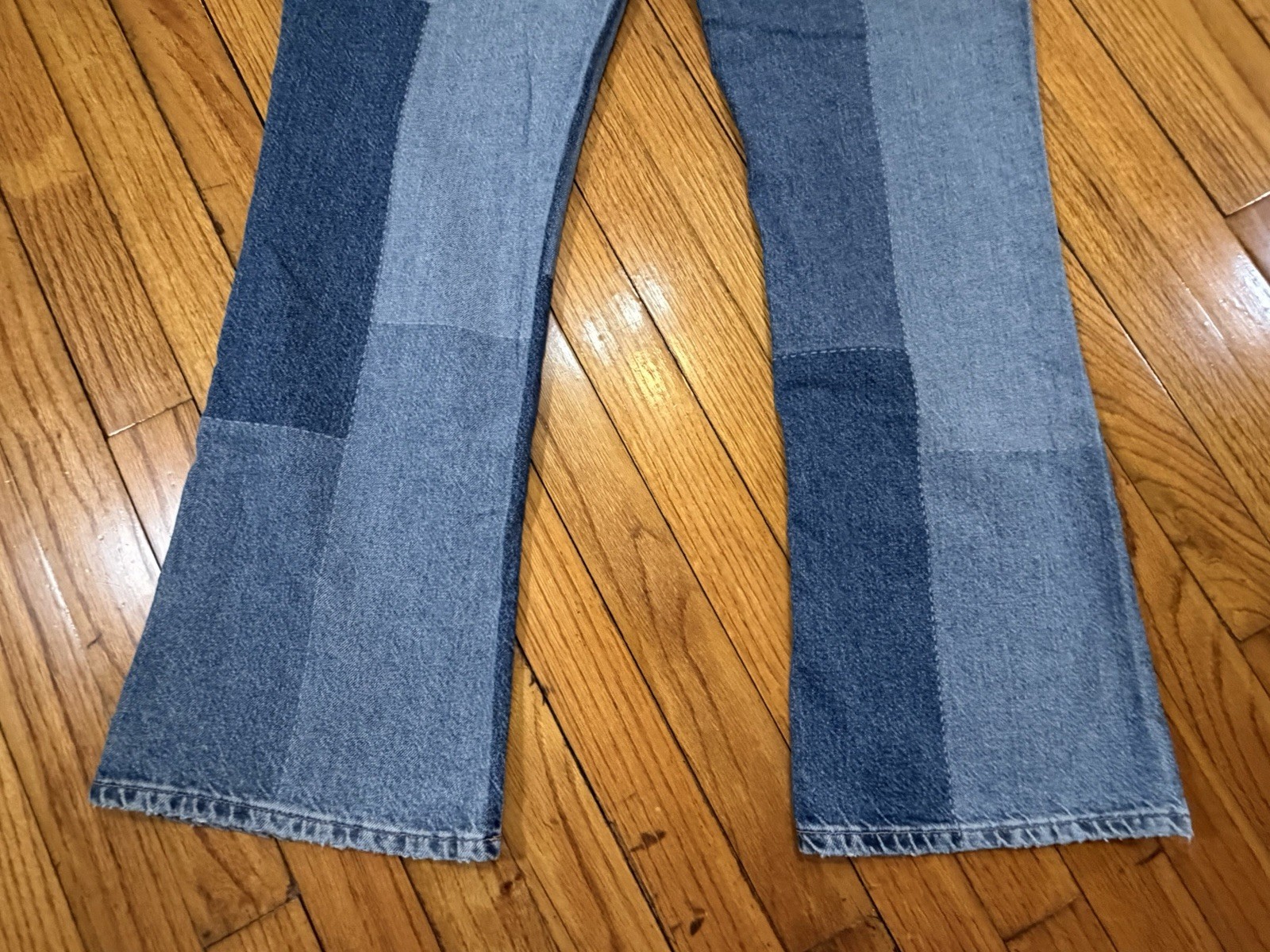 American Eagle 90's Bootcut Patchwork Denim Blue … - image 3