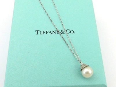 TIFFANY CO Sterling Silver Ziegfeld Pearl Pendant Price Includes