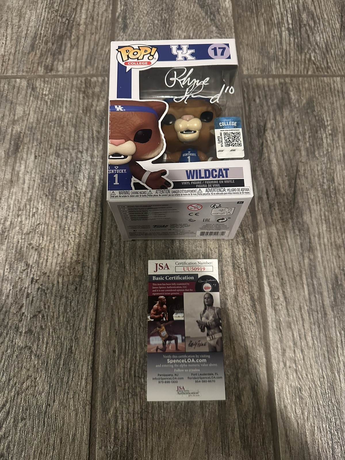 Rhyne Howard Autographed Signed Kentucky Wildcats FUNKO POP JSA COA WILDCAT 