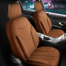 Sitzbezüge passend für Seat Exeo in Braun mit Rückentasche