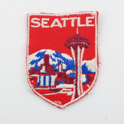 Seattle Embroidered Sew-On Patch Red White Blue