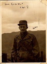 Korean War U S Army Soldier Doc Cramer Radio Portrait Photograph 1950s