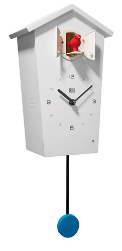 KOOKOO Birdhouse White, Modern Design Cuckoo Clock with 12 Natural Bird Voice... - Picture 2 of 9