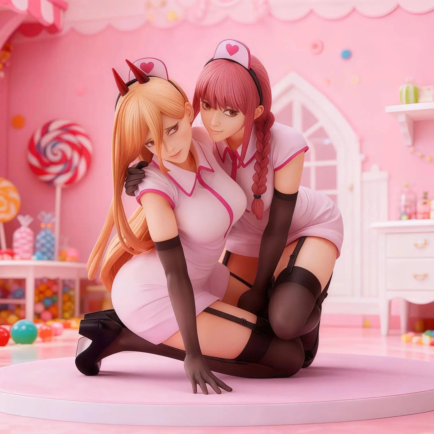 Chainsaw Man Power & Makima PVC Statues