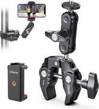 Super Clamp Camera Clamp Mount Monitor 360  Ballhead Magic Arm Double Ball Head