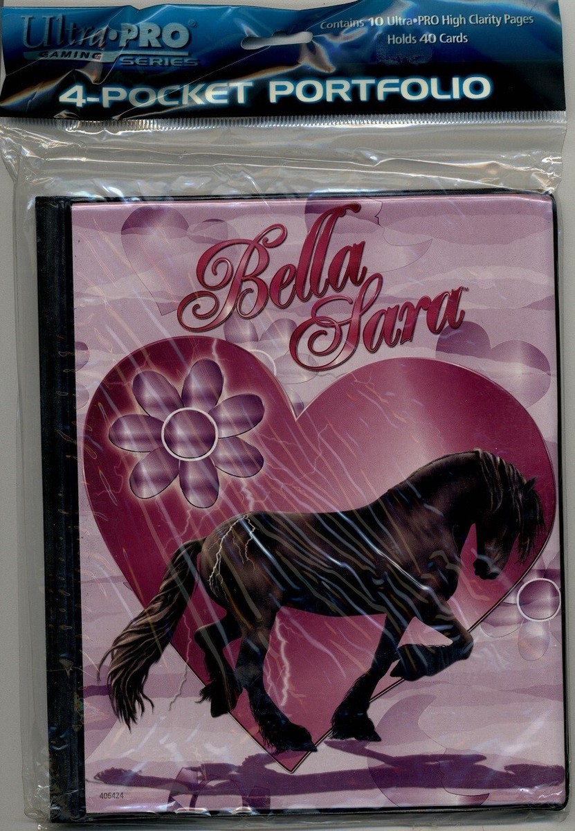 Bella Sara 4-POCKET ULTRA PRO PORTFOLIO BINDER - THUNDER (black horse) |  eBay