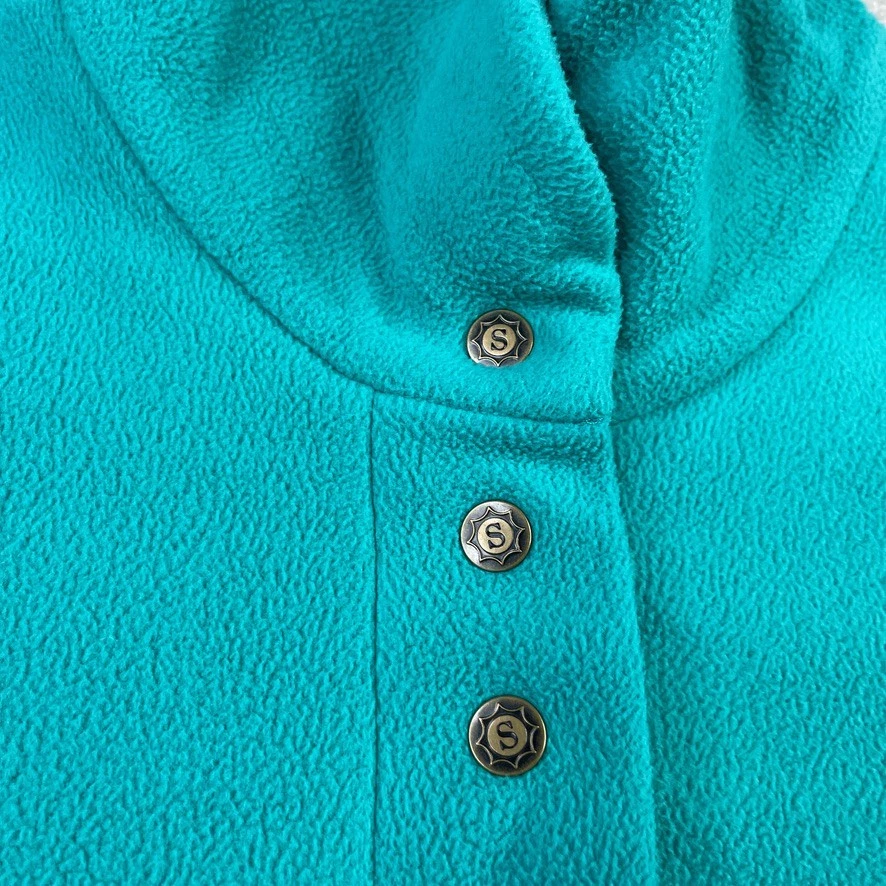 Suéter Sahalie Butterfleece Mujer Medio Azul Teal Polar Pullover a Presión Foto 3 de 4