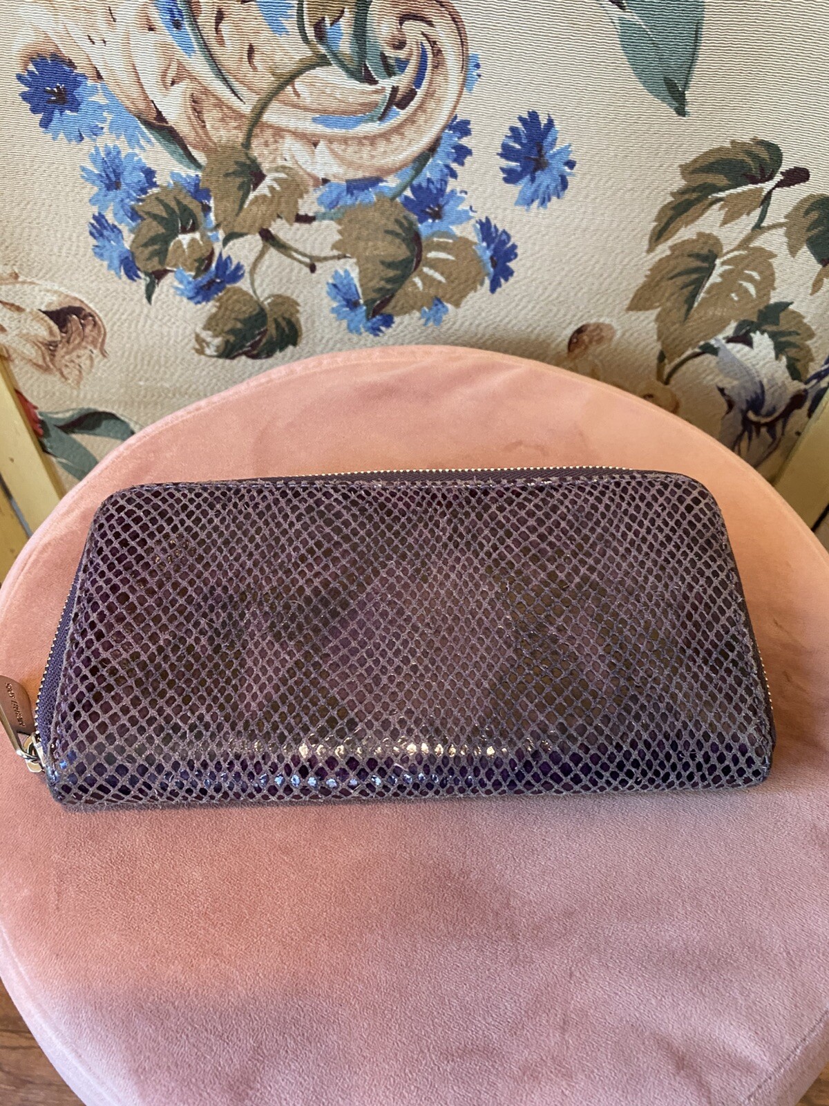 Michael Kors Jet Set Purple Python Pattern Leathe… - image 3