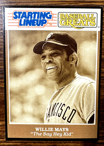 1989 Kenner Starting Lineup Cards Baseball Greats - Willie Mays HOF 💥⚾💥 - Picture 2 of 9