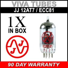 Brand New In Box Gain Tested JJ 12AT7 / ECC81 Vacuum Tube - Authorized Dealer
