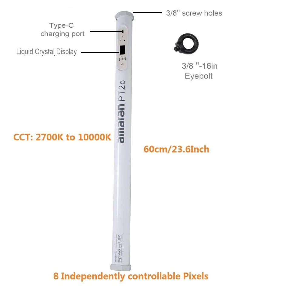 Aputure Amaran PT4c LED Pixel Tube Light 4ft Protable RGBWW Colorful Light CTT - Image 4 of 4