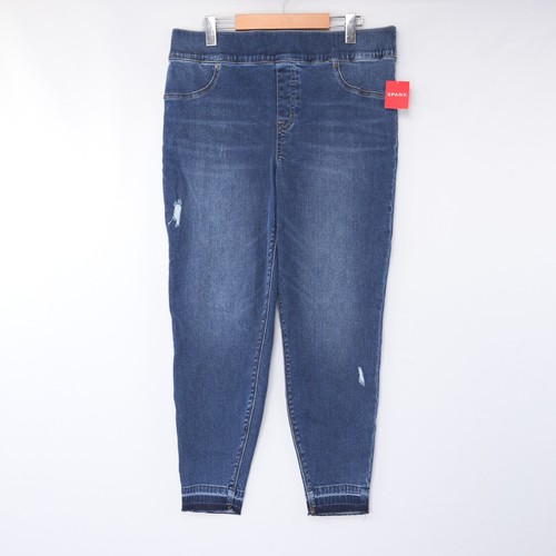 Spanx Womens Leggings Skinny Distressed Denim Jeans Medium Wash Blue Size NWT - Picture 44 of 49