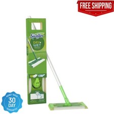 Swiffer Sweeper 2-in-1 Floor Cleaner, Dry Wet, Starter Kit 1 Mop 10 Refills