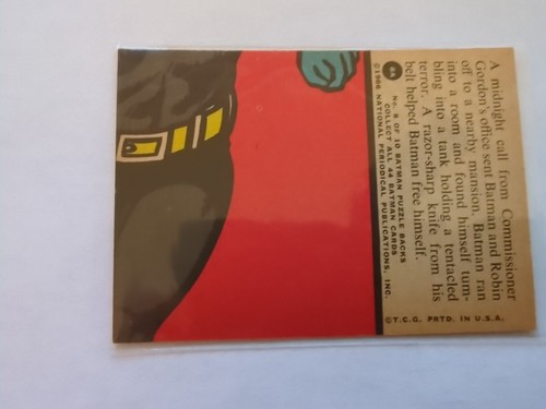1966 Topps Batman Red Bat Card 8a Tentacled Terror - Picture 2 of 2