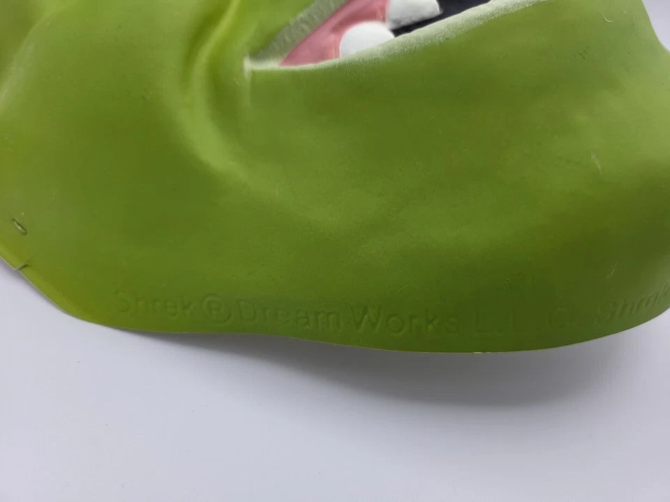 Shrek 2 Movie Mask DreamWorks 2004 Green Halloween Party Mask Thin Plastic Vint - Image 4 of 4