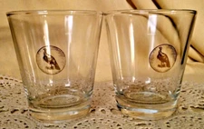 Wild Turkey Glass Set 2 High Low Ball Barware Gold Logo Kentucky Bourbon Whiskey