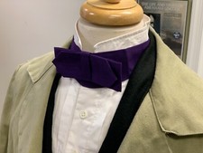 19th century - Victorian Man's Purple cotton Cravat / Necktie, NEW