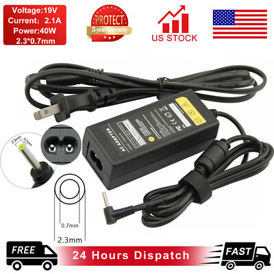 2.3*0.7mm 19V 2.1A AC Adapter Charger Power Supply For Asus Eee PC Series Laptop