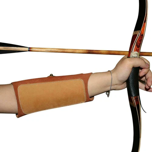 Arm Guard Leather Protector Gear Recurve Bow Hunting Target Traditional Archery  - Picture 3 of 10