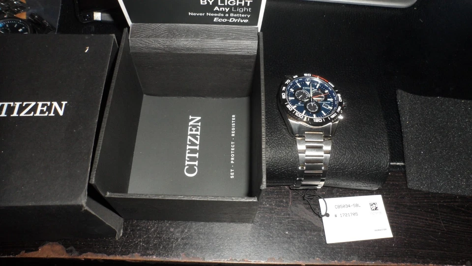 CITIZEN CB5034-58L Men's Eco-Drive Radio Controlled A.T. Chronograph Stainless - Image 3 of 4