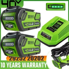 40 V 6.0Ah 29472 For Greenworks 40V Lithium G-MAX Battery 29462 24312 /Charger