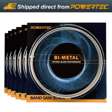 POWERTEC 32-7/8 Inch Bandsaw Blades, 1/2" x 14 TPI and 18 TPI Band Saw, 6PK