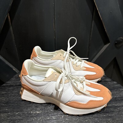 NEW BALANCE 327 Casual Sneakers Shoes White Light Coral