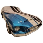 Indoor car cover fits Ford Mustang 1 bespoke Grey with black striping cover W...