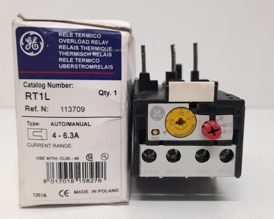 Relais De Surcharge Thermique General Electric RT1J – Neuf, Pour Protection De Moteurs électriques – Industriel