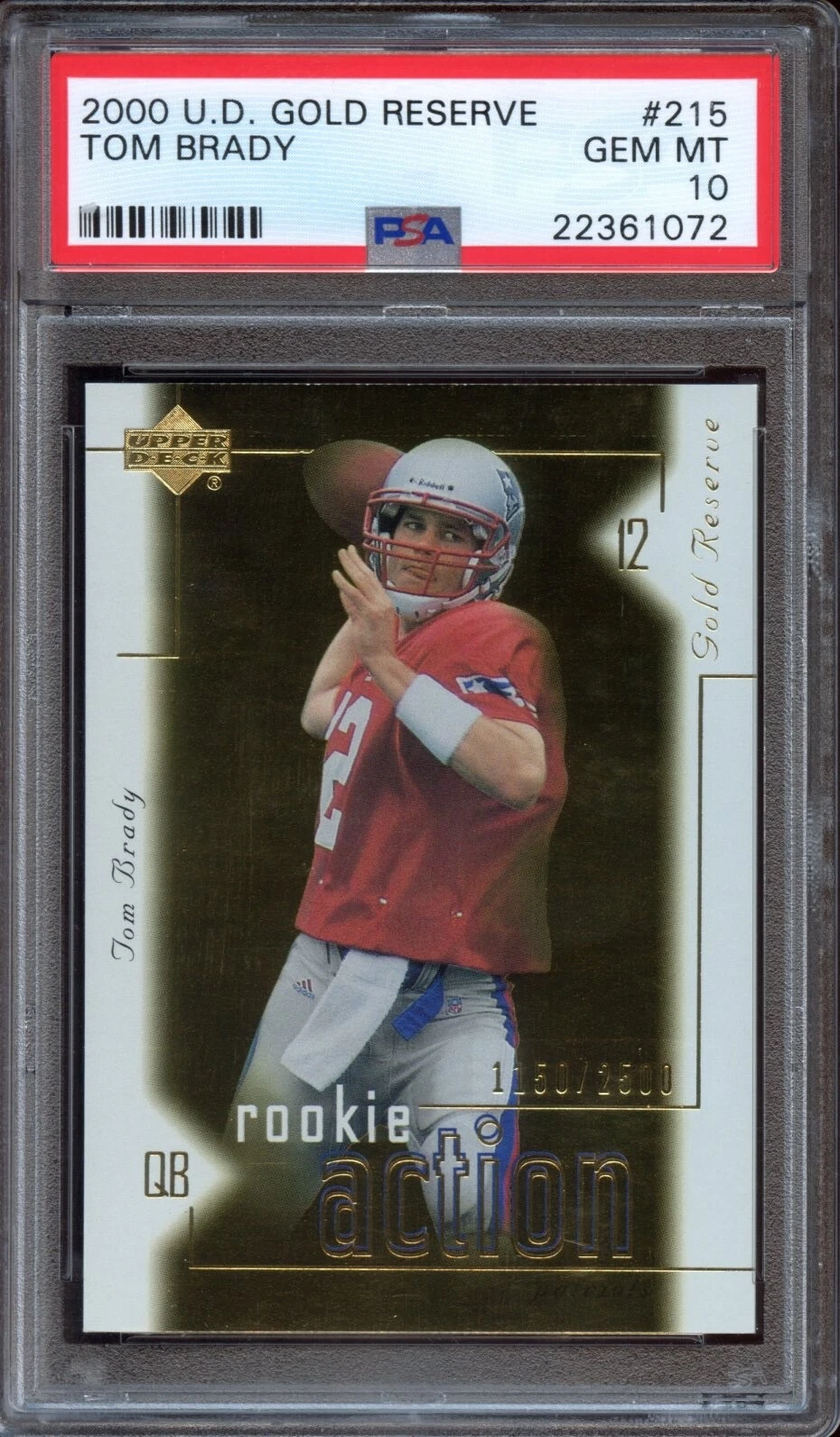 Tom Brady Upper Deck Gold Reserve #215 Base