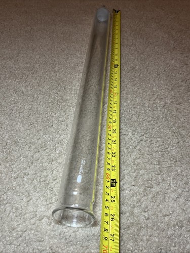 PYREX GLASS CHROMATOGRAPHY COLUMNS COARSE FRIT ASTM 40-60 C LAB GLASSWARE
