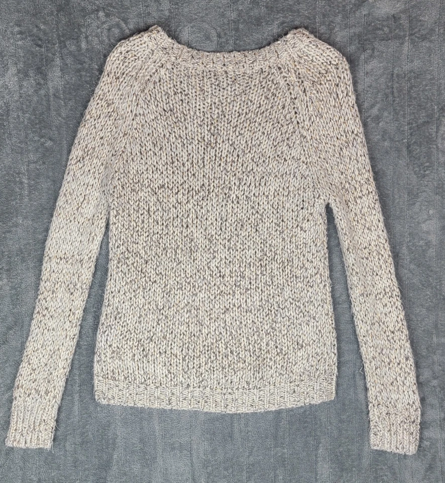 Suéter Michelle Nicole Años 90 Y2K Grueso Tejido Mujer MEDIANO Marfil Cremalleras Brillantes Foto 2 de 4