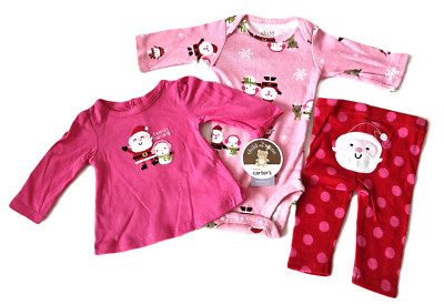 WEIHNACHTEN Baby Anzug Set Pulli Body Hose Carter's Baumwolle Gr 50  NEU