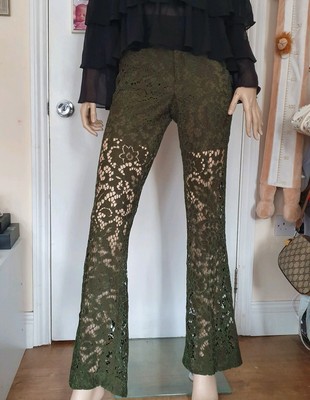 Zara Caqui Pantalones De Encaje Talla M BNWT RRP £ 69.99 | eBay