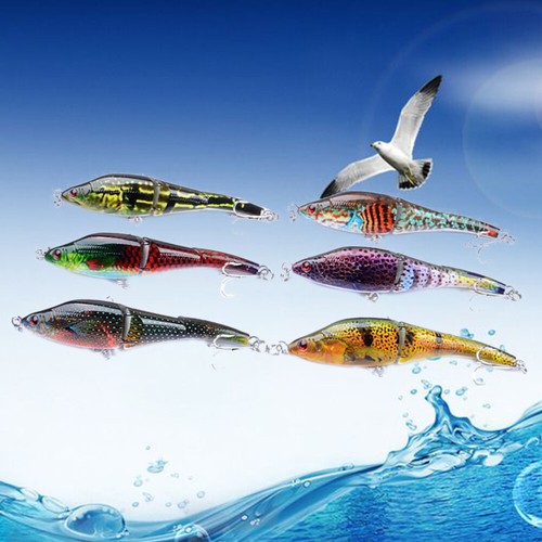 Crankbait LENPABY 9,5 Cm / 11,2 G – Lot 7 Leurres Plongeants, Yeux 3D, 3 Hameçons, Pour Brochet, Sandre, Perche Et Saumon